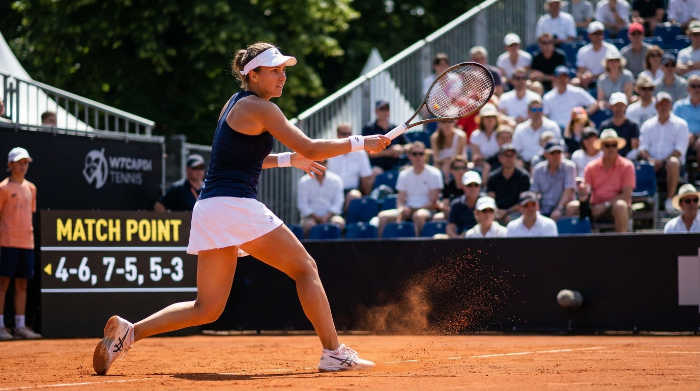 Tennisspielerin des TC Rot-Weiss Rostock bei der Stadtmeisterschaft auf Sandplatz